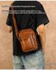 Men's Genuine Leather Crossbody Shoulder Bag - Top Layer Cowhide, Classic Style, High-End Casual Commuter Bag