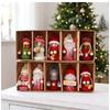 Santa Claus Costume Set 5pcs Plush Christmas Ornament Hanging Decoration Handmade Doll Gift Holiday Tree