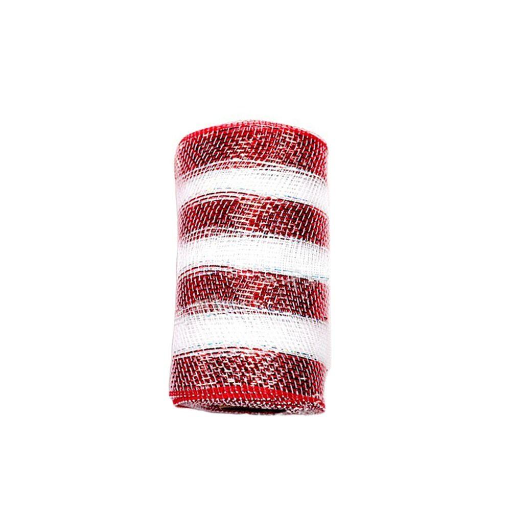 Handmade Christmas Wreath Tree Stripes Mesh 26cmx10 Yard Gift Wrapping Ribbon  Christmas Tree Decor