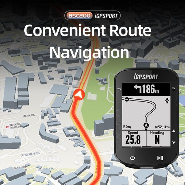 BCS300 Smart GPS Bike Computer Wireless and ANT+ for Road Bike Cycling чёрный