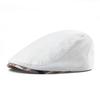 JGNGOUL Men's 100% Linen Flat Ivy Gatsby Newsboy Hat Summer Driving Scally Cap Thin Outdoor Casual