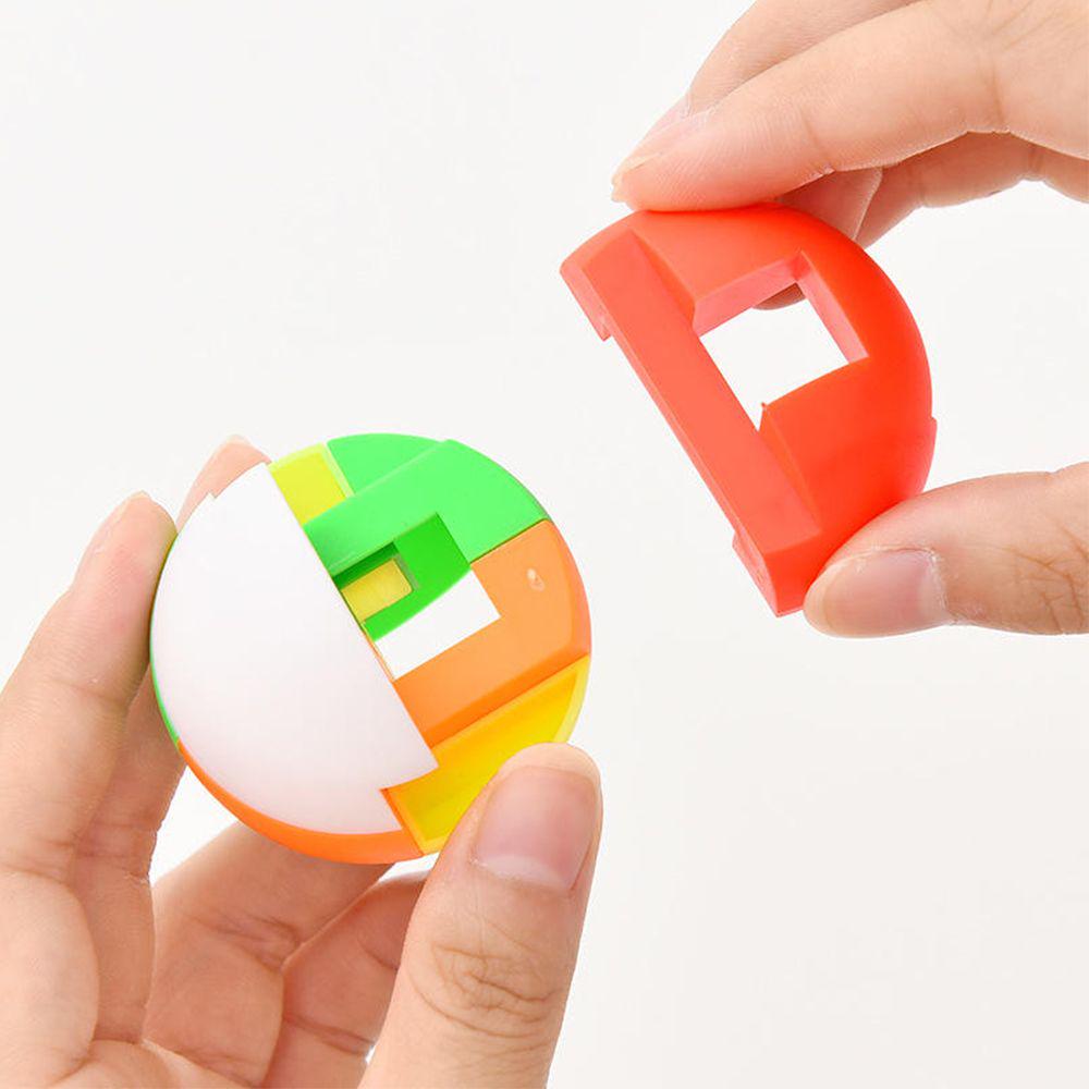 1 Pezzo Mini Puzzle Assemblaggio Sfera Giocattolo Educativo Colore Casuale Regalo per Bambini Creativo Plastica Multicolore Sfera Puzzle Giocattolo