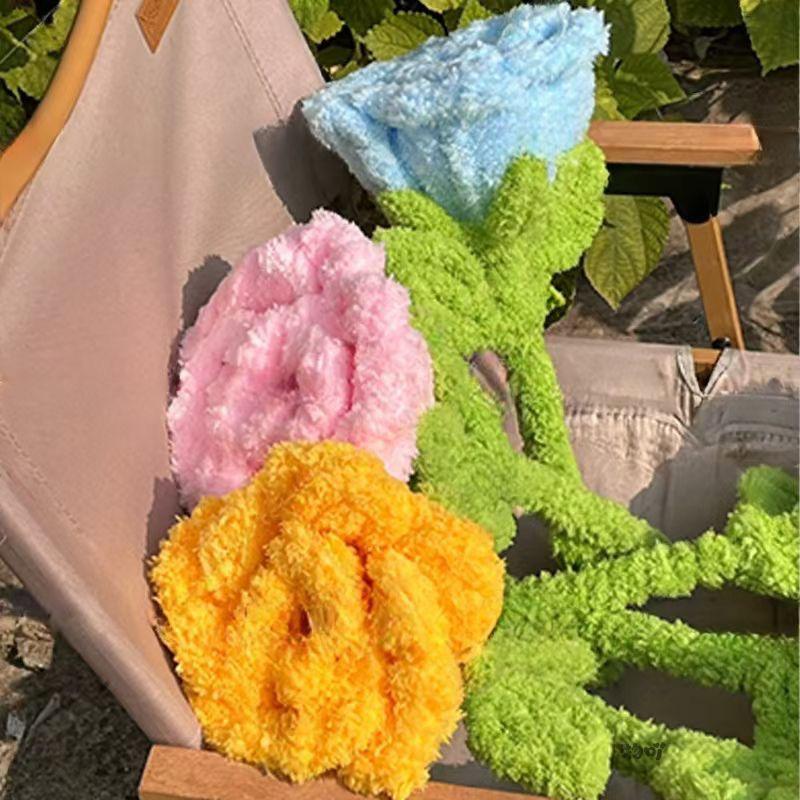 Chenille Stick Plush Rose DIY Material Pack - Handmade Creative Gift for Birthdays & Valentine's Day