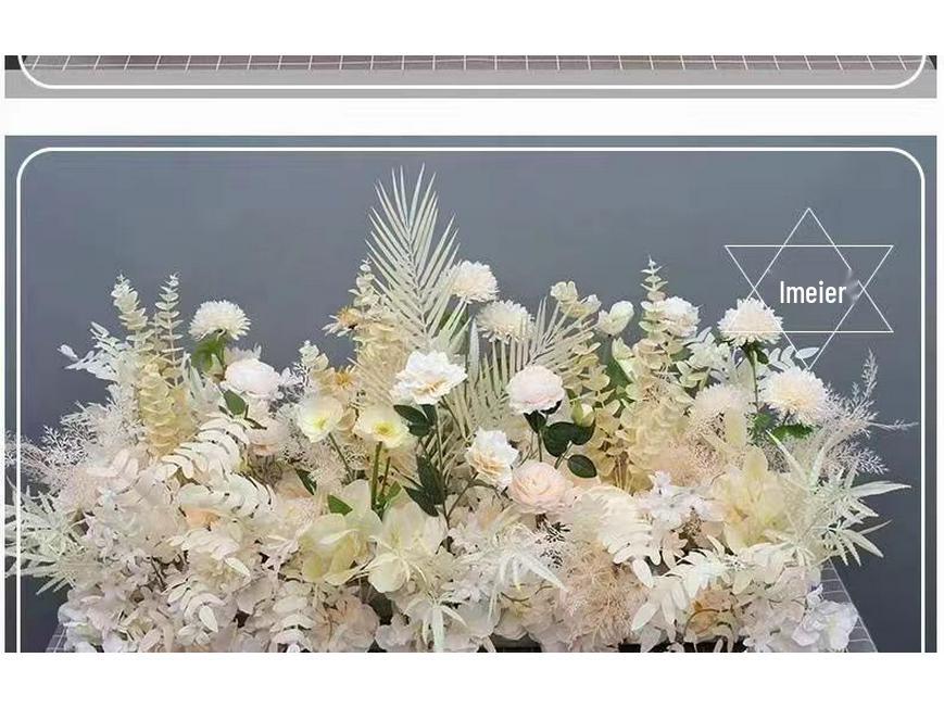 Large Silk Eucalyptus Flower Row for Wedding Aisle and Engagement Background Decoration