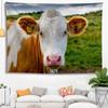 Hot Sale Custom High Quality Cow Wall Hanging Hd Landscape 3D Printing Digital Printing Home Decoration Tapestry