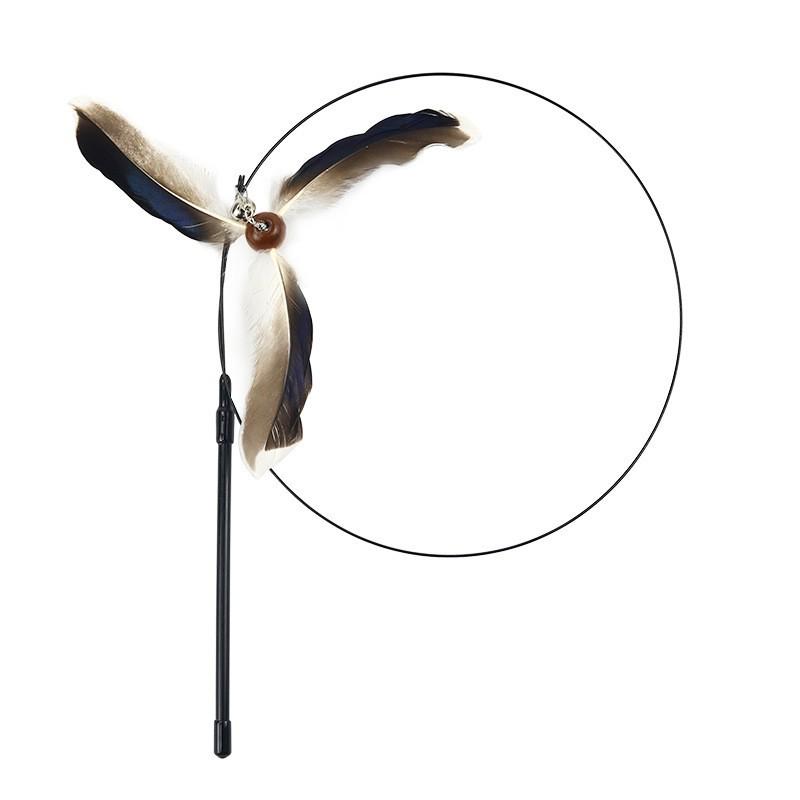 Katzenspielzeug: Raupen-Glocken-Teaser-Stab zur Selbstbeschäftigung und zum Backenzahnabrieb