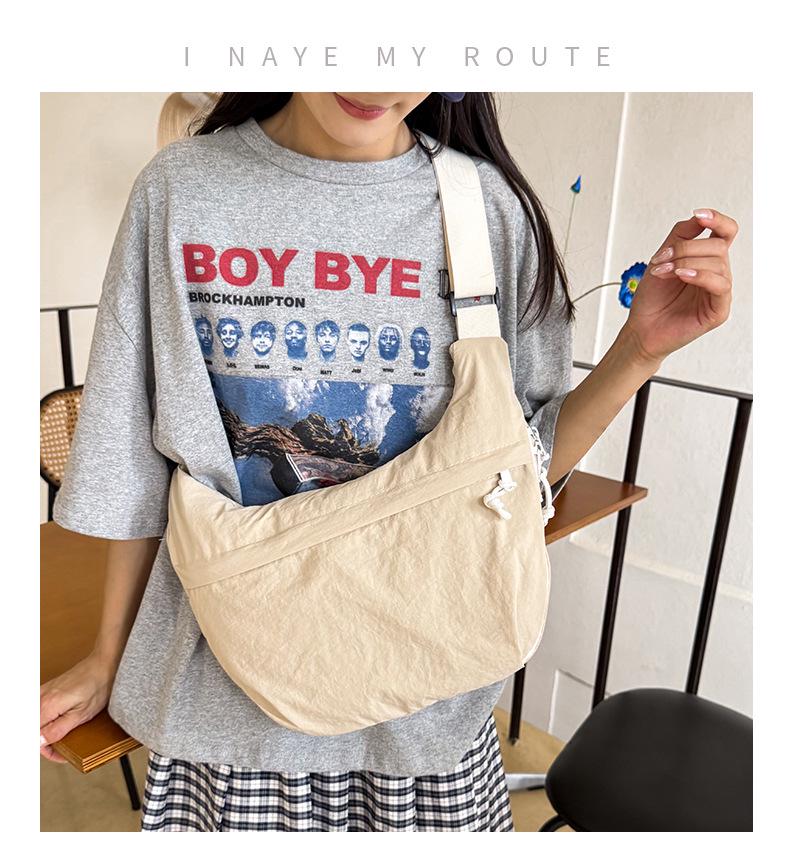 Japanese-Style Nylon Dumpling Bag - Large Capacity Youth Trend Crossbody and Shoulder Bag