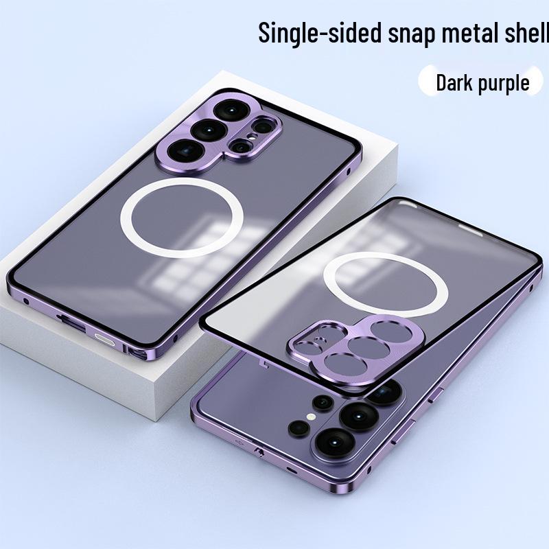 

Samsung S26 Ultra Magnetic Metal Snap-on Lens Protector Case s23ultra фиолетовый