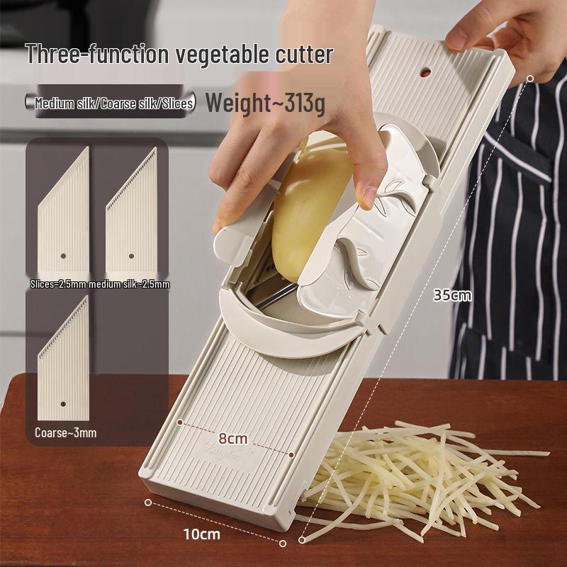 Commercial Potato Slicer & Shredder with Hand Guard for Restaurants