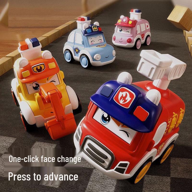 Kids' Transforming Toy Car: Mini Excavator & Ambulance for Ages 0-6