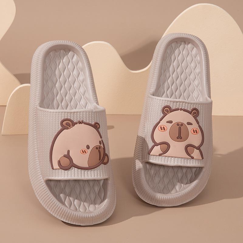 

СМ толстая подошва EVA крутые тапочки мужские и женские летние пара модные домашние милые мультяшные для улицы TEMU 44-45 хаки