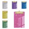 With Low Profile Gold Clip Glitter Writing Clipboard File Folder  School Office Supply