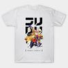 Men Black Print T-shirt Flcl - Fooly Cooly Haruko No-Cut Transfer Paper Print Cotton Tshirt