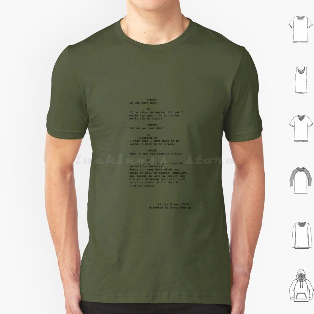 Little Women Script Excerpt T Shirt Cotton Men Women DIY Print Little Women Saoirse Ronan Watson Florence Pugh Greta Gerwig