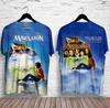 Marillion Rockové Album 3D Tisk Unisex Oversized Tričko s Kulatým Výstřihem Streetwear