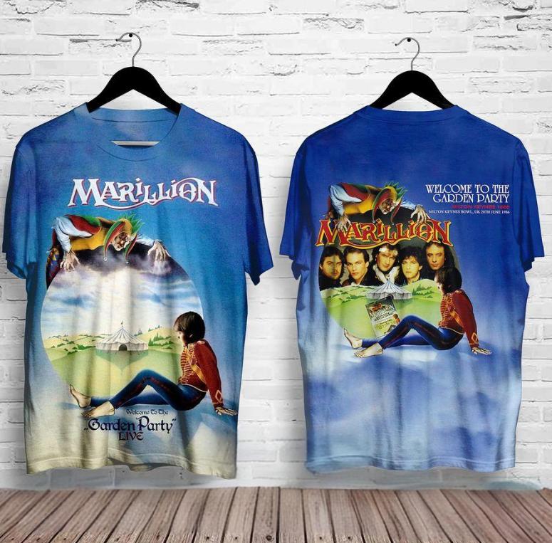 Marillion Rockové Album 3D Tisk Unisex Oversized Tričko s Kulatým Výstřihem Streetwear