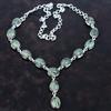 Moss prehnite gemstone necklace 925 sterling silver necklace adjustable chain necklace handmade jewelry gifts for her latest design necklace