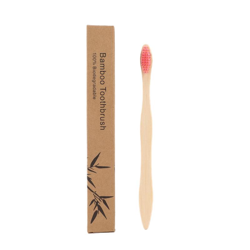 Custom Hotel Home Kraft Box Set Disposable Eco-friendly Biodegradable Bamboo Toothbrush
