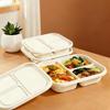 Eco-Friendly 3-Compartment Biodegradable Meal Boxes with Lids
