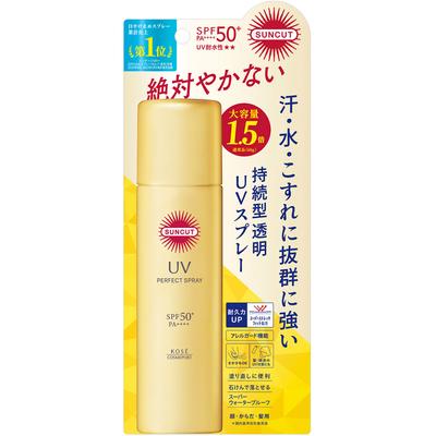 KOSE COSMEPORT Sankat R Perfect UV Spray 90g SUNCUT Sun Care Shake the Can Vigorously Up and Down Before Use. Spray 10-15cm Away from Skin and Hair an