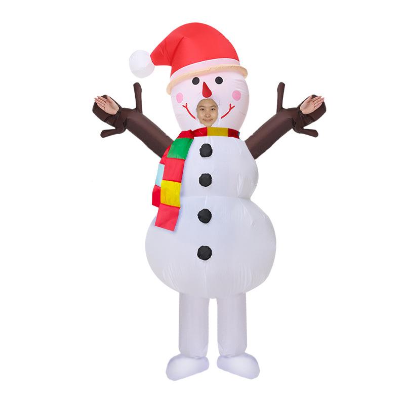 Inflatable Christmas Tree, Snowman, and Reindeer Costume for Festive Parties