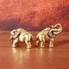 1Pcs Brass Elephant Tea Pot Incense Holder Desk Decoration Solid Copper Statue Figurines Antique Elephant Ornament