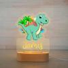Personalized Rainbow Unicorn LED USB 7 Colors Night Light Custom Name Acrylic Lamp Wood Base For Baby Kid Children Bedroom Decor