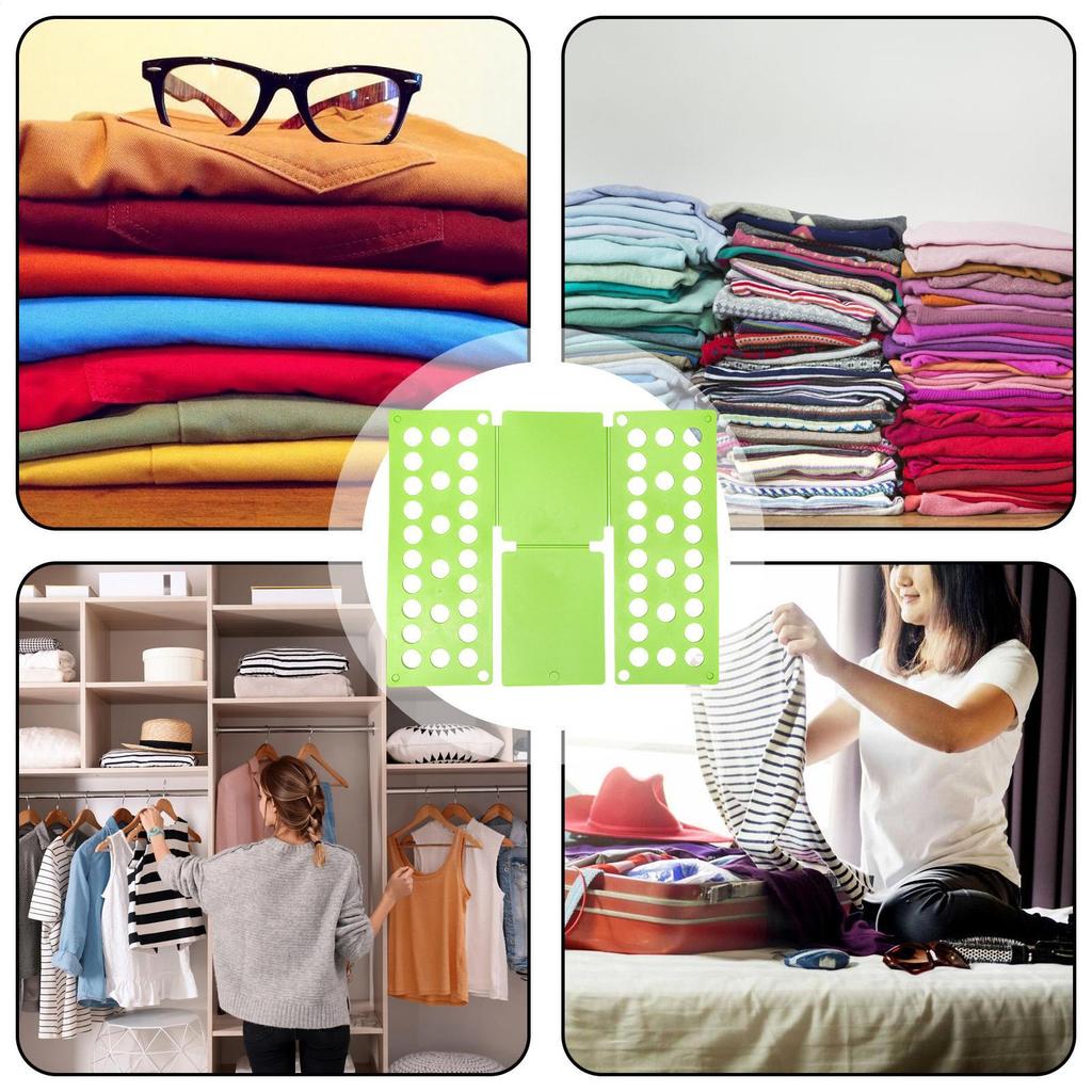 Easy-Fold Plastic Laundry Board for Kids and Adults Home Shirt Folding Storage Tool Quick Clothes Organizer Fold Helper