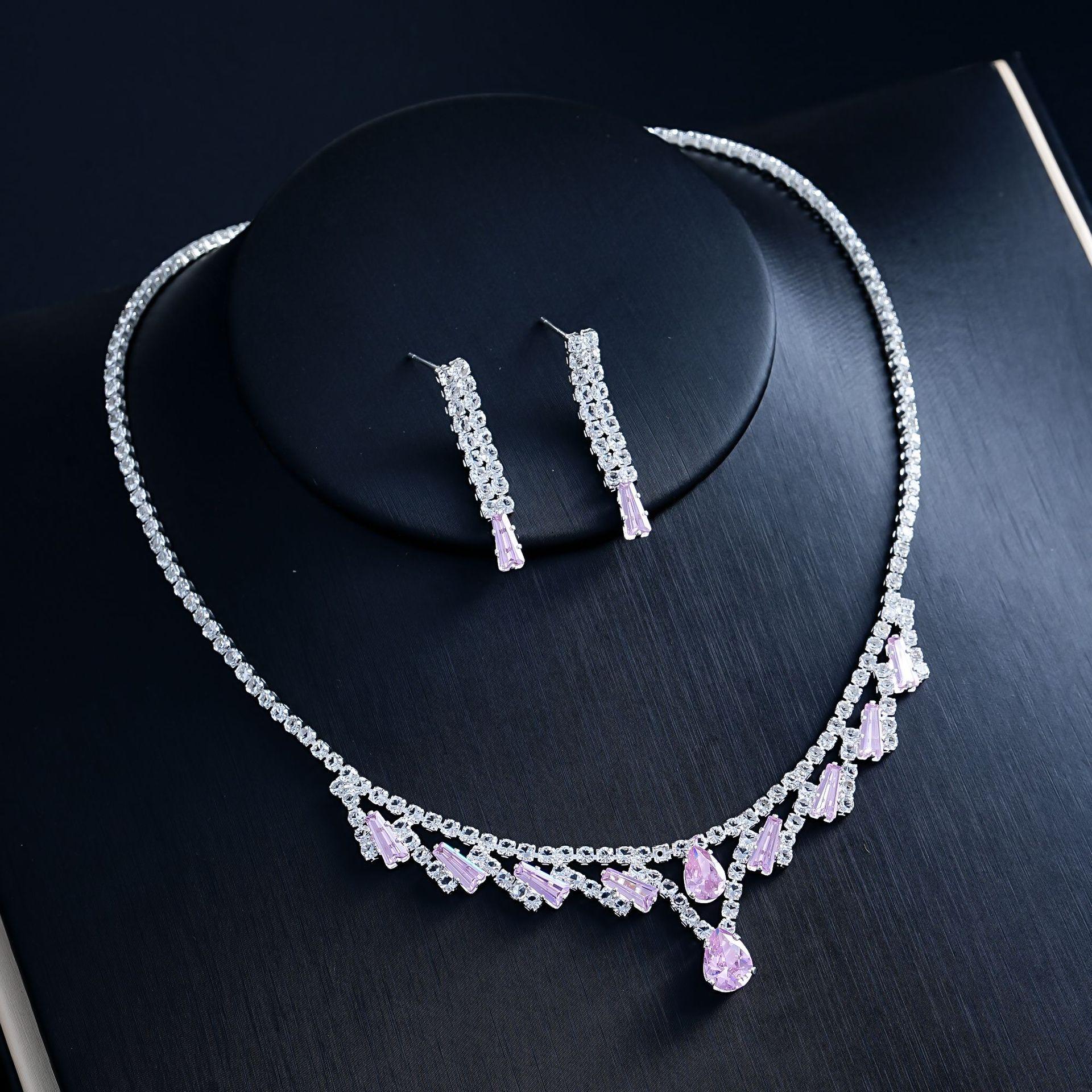 Элегантный набор: Ожерелье и серьги в форме сердца, свадебный комплект для свадеб и вечеринок