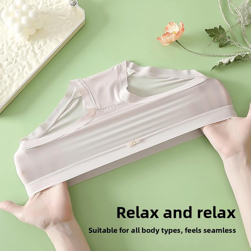 Women's Summer Comfortable Cool Feeling 10A Antibacterial Ice Silk Sports Breathable Briefs