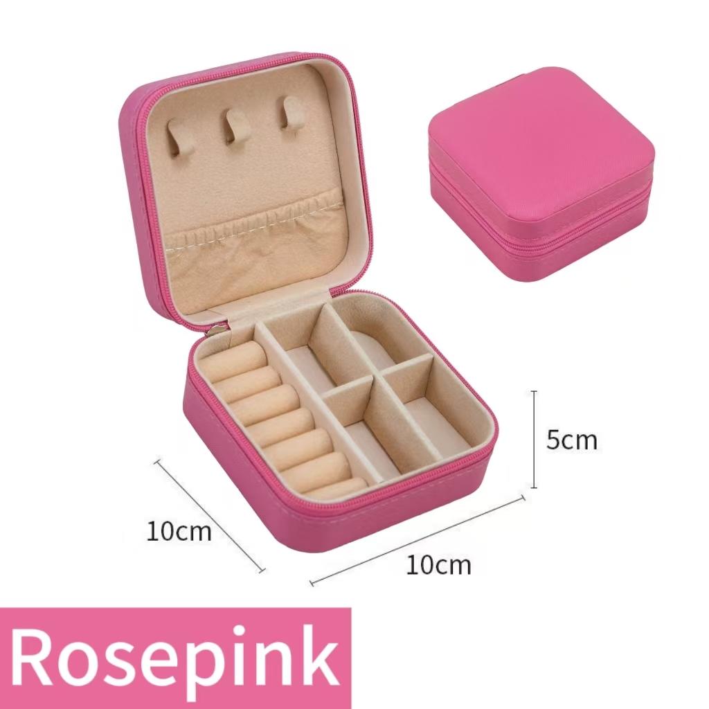

Portable Small Trinket Earring Necklace Bracelet Ring Organizer Display Case Travel Ornaments Leather Mini Jewelry Storage Box 1pcs