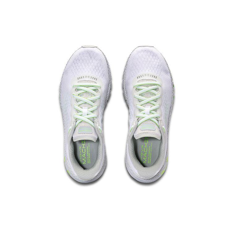 Under Armour HOVR Machina 2 Comfortable Fabric Durable Breathable Low-Top Casual Running Shoes Women sneaker White Green 3025221-100
