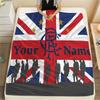1PC Custom Name Rangers Badge Patterned Flannel Blanket Suitable For All Seasons for Home Decor Warmth and Comfort Gifts Holiday Present -HE176