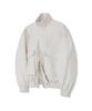 Standarderror 87-Stan011 High-Neck Pocket Suede Jacket Ivory