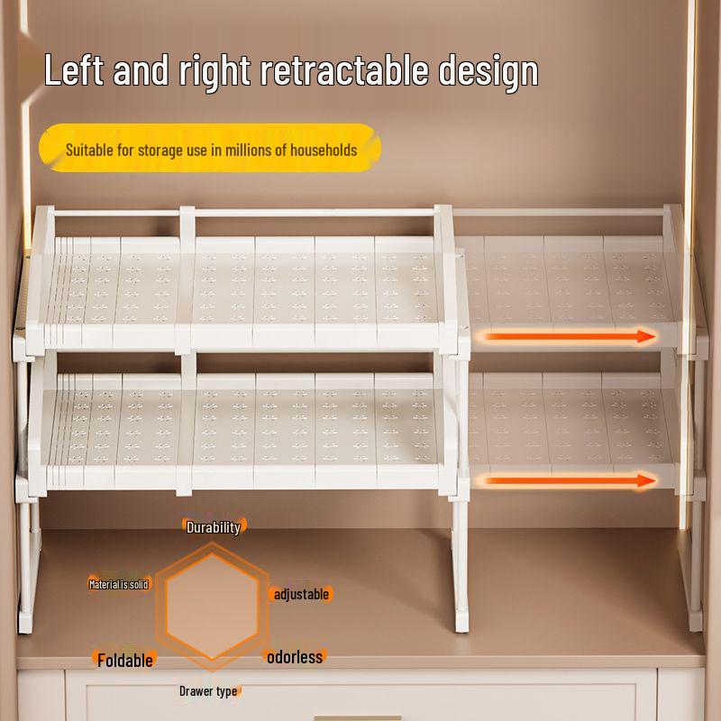 Retractable Wardrobe Pull-Out Storage Basket for Clothes and Pants