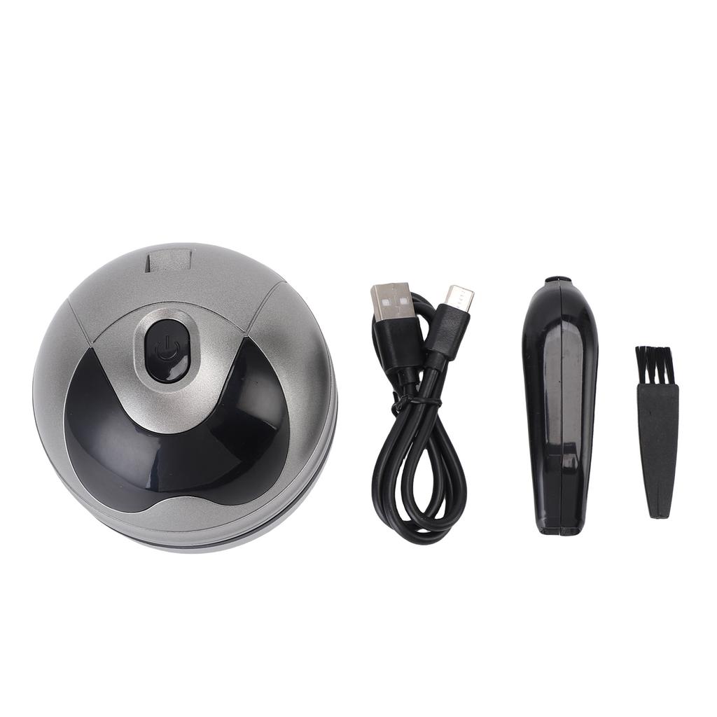 Desktop Vacuum Cleaner Grey Powerful Compact USB Rechargeable Low Noise Table Dust Crumb Sweeper for Pet Hairs Debris