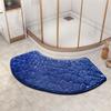 Curved Bathroom Mat Thickened Shower Room Absorbent Door Mat Toilet Bathroom Non-Slip Mat Dirt-Resistant Entrance Mat