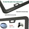 BGMVFK Black Carbon Fiber License Plate Frame- Rust Proof Aluminum Slim Car Tag Holder, Heavy Duty Plate Mount Kit- Screws, Caps Cover, Rattle Proof