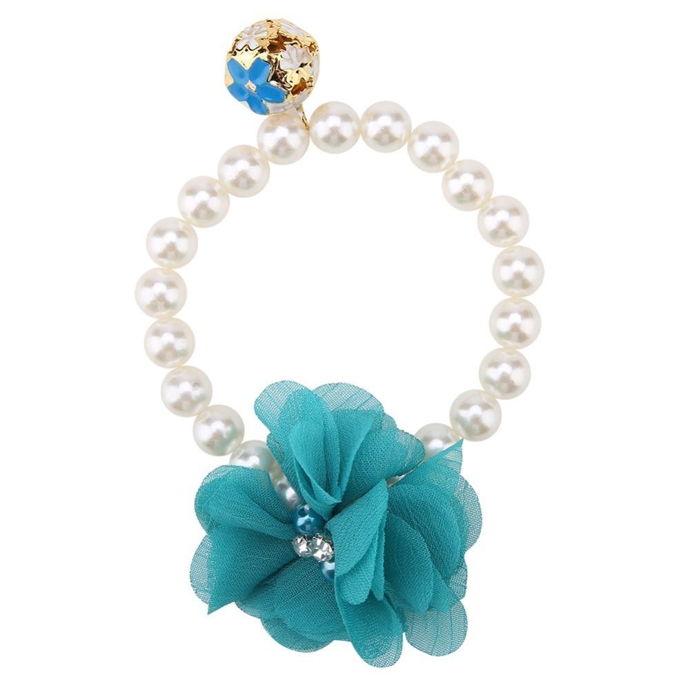 Elastic Stretchable Pet Pearl Collar Multi Size Available Round Pearl Bead Dog Pearl Necklace Lightweight Wearable