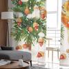 Christmas Tree Squirrel Snowflake Watercolor Sheer Curtains Modern Gauze Curtain for Living Room Bedroom Voile Yarn Curtains