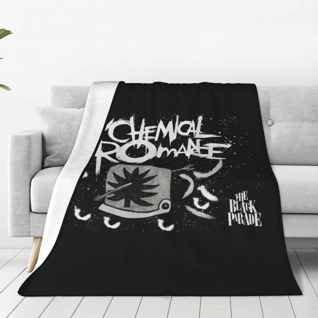 Mcr Band Punk Rock My Chemical Romance Blanket Soft Warm Flannel Throw Blanket Bedding for Bed Picnic Travel Home Sofa