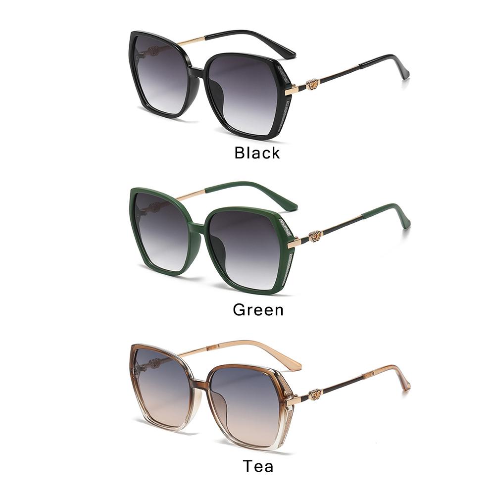 UV Protection Women's Rhinestone Shades Street Shooting Retro Sun Glasses Gradient Eyewear