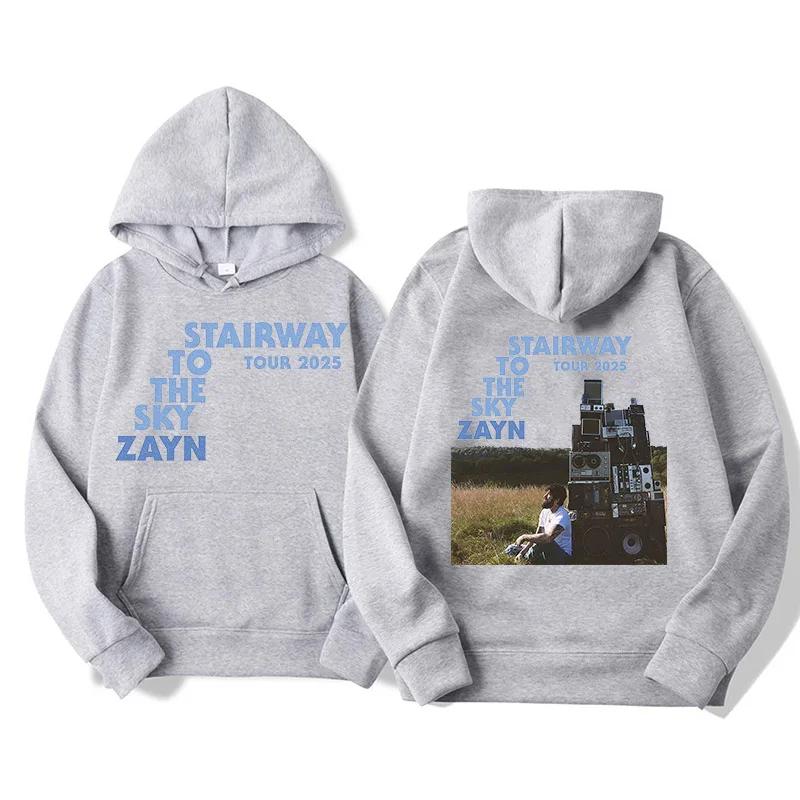 

Мужские Женские Startway To The Sky Zayn Худи С Графическим Принтом Толстовка Осень Зима Большие Пуловеры Ветрозащитные Унисекс Повседневные Худи XS