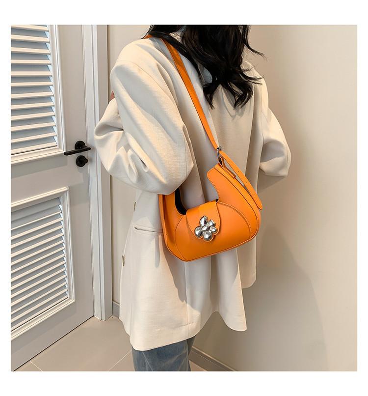 Chic Candy Colored Underarm Bag With Stylish Butterfly Bow Detail