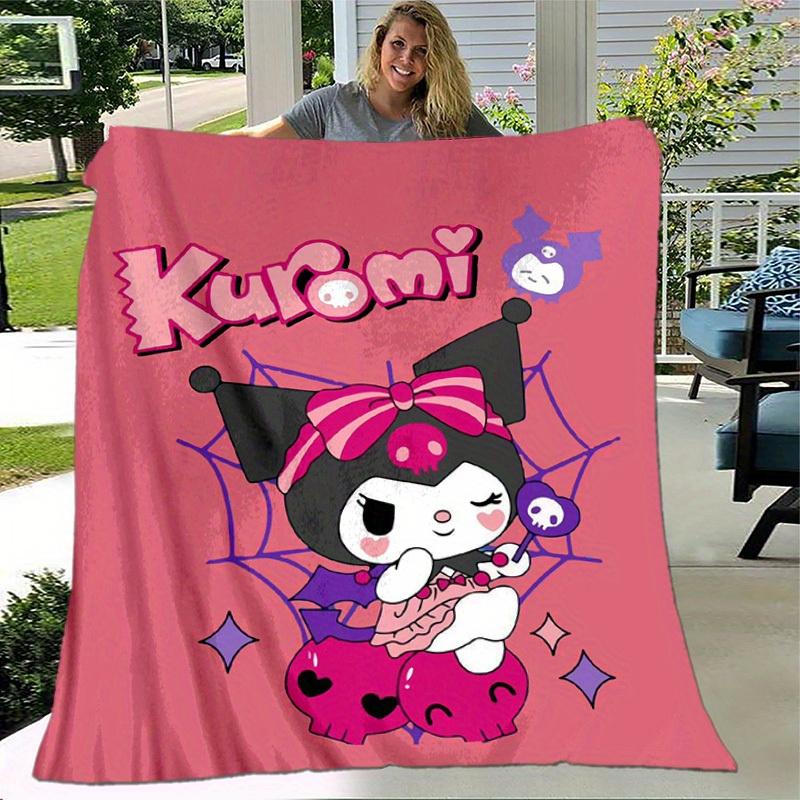 1pc. Cute Kuromi Design Blanket - Perfect for Home, Office, Outdoor Use, Gift Idea, Suitable for Al