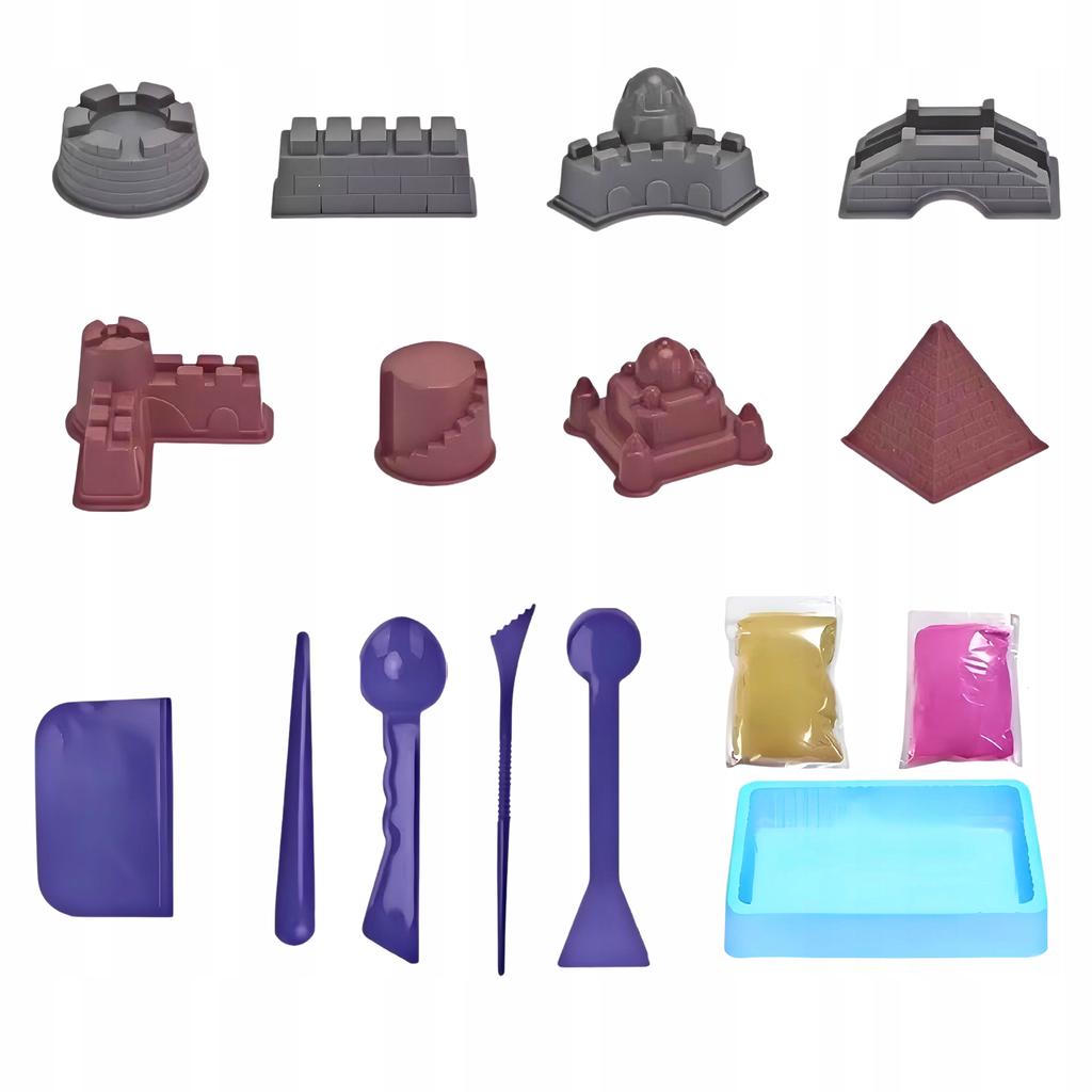Kinetic Sand Play-Doh Set Castle Pyramid Molds Creative Diy