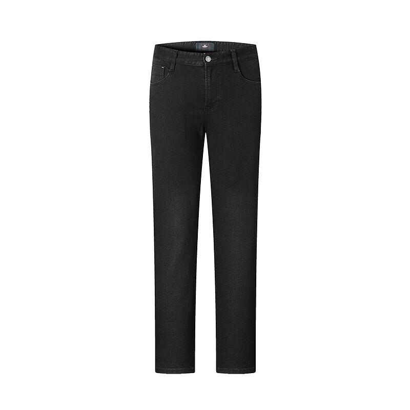 SEPTWOLVES Men's Autumn Black Slim-Fit Stretch Jeans