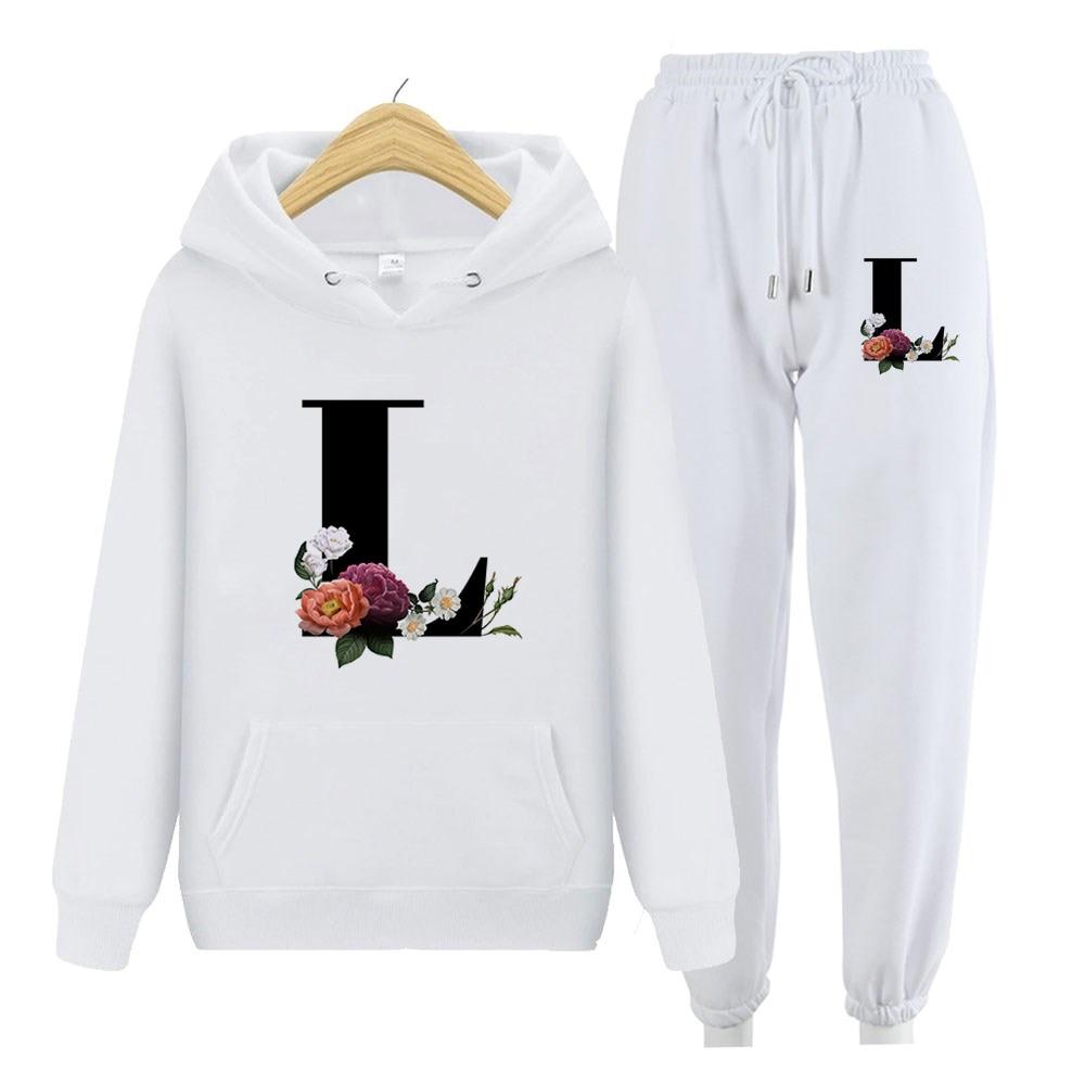 Women Sweatshirt Long Sleeve Hoodies Harajuku Hoodie Vintage Letters Print Sweatshirts Two Piece Sets Hoodies