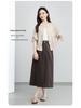 Gonna midi snellente Yi Fei da donna in Tencel e Lino, Estate 2026