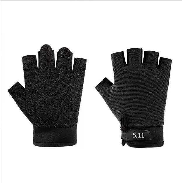 

511 Unisex Non-Slip Half Finger Cycling Gloves - Outdoor Tactical & Wear-Resistant Fitness Gear One Size чёрный